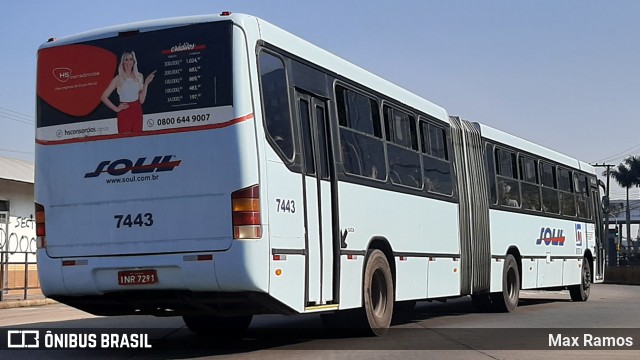 SOUL - Sociedade de Ônibus União Ltda. 7443 na cidade de Porto Alegre, Rio Grande do Sul, Brasil, por Max Ramos. Número da foto: #9088323.