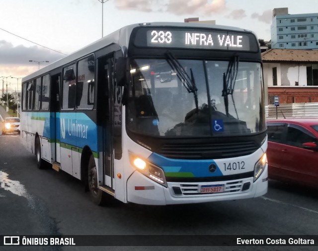 Unimar Transportes 14012 na cidade de Cariacica, Espírito Santo, Brasil, por Everton Costa Goltara. ID da foto: 9085775.