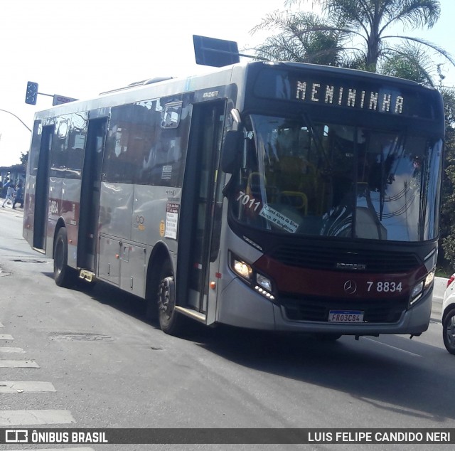 Transwolff Transportes e Turismo 7 8834 na cidade de São Paulo, São Paulo, Brasil, por LUIS FELIPE CANDIDO NERI. ID da foto: 9087624.