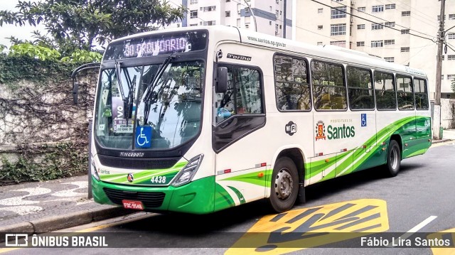 Viação Piracicabana Santos 4438 na cidade de Santos, São Paulo, Brasil, por Fábio Lira Santos. Número da foto: #9089389.