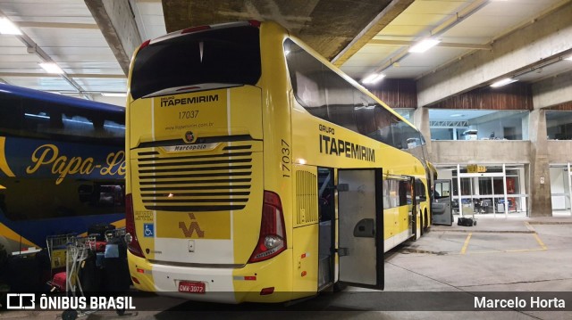 Viação Itapemirim 17037 na cidade de Curitiba, Paraná, Brasil, por Marcelo Horta. ID da foto: 9089848.