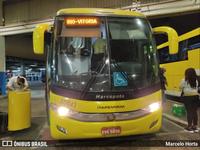 Viação Itapemirim 60043 na cidade de Rio de Janeiro, Rio de Janeiro, Brasil, por Marcelo Horta. Número da foto: #9089883.