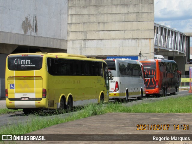 Viação Itapemirim 8827 na cidade de Campinas, São Paulo, Brasil, por Rogerio Marques. ID da foto: 9090770.