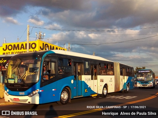 VB Transportes e Turismo 1005 na cidade de Campinas, São Paulo, Brasil, por Henrique Alves de Paula Silva. ID da foto: 9094691.