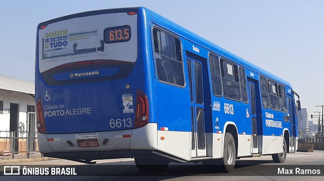 SOPAL - Sociedade de Ônibus Porto-Alegrense Ltda. 6613 na cidade de Porto Alegre, Rio Grande do Sul, Brasil, por Max Ramos. Número da foto: #9092477.