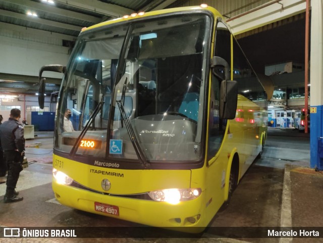 Viação Itapemirim 5731 na cidade de Rio de Janeiro, Rio de Janeiro, Brasil, por Marcelo Horta. ID da foto: 9094204.