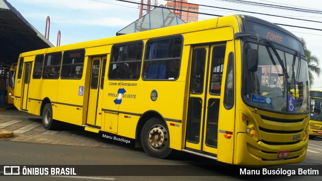 Transportes Coletivos Pérola do Oeste 6189 na cidade de Guarapuava, Paraná, Brasil, por Manu Busóloga Betim. Número da foto: #9093744.