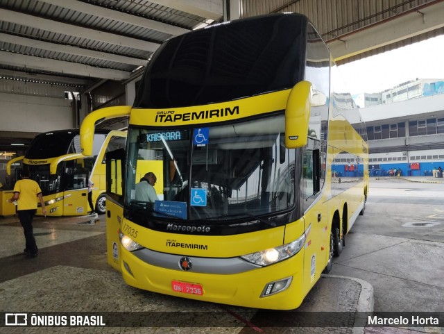 Viação Itapemirim 17035 na cidade de Rio de Janeiro, Rio de Janeiro, Brasil, por Marcelo Horta. Número da foto: #9091916.