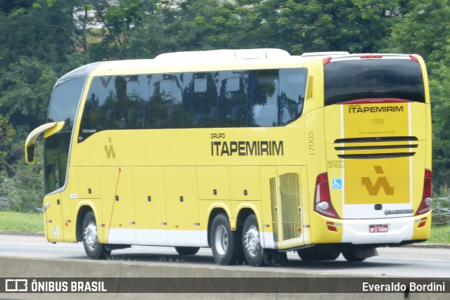 Viação Itapemirim 17005 na cidade de São José dos Campos, São Paulo, Brasil, por Everaldo Bordini. ID da foto: 9092637.