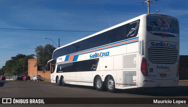 VUSC - Viação União Santa Cruz 3700 na cidade de Santiago, Rio Grande do Sul, Brasil, por Mauricio Lopes. Número da foto: #9042899.
