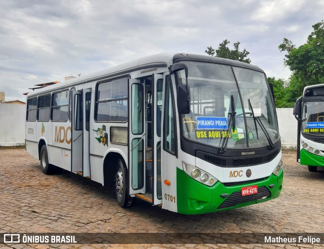 MDC - Viação Campos 0701 na cidade de Nísia Floresta, Rio Grande do Norte, Brasil, por Matheus Felipe. Número da foto: #9042007.