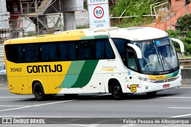 Empresa Gontijo de Transportes 7040 na cidade de Salvador, Bahia, Brasil, por Felipe Pessoa de Albuquerque. ID da foto: 9043421.