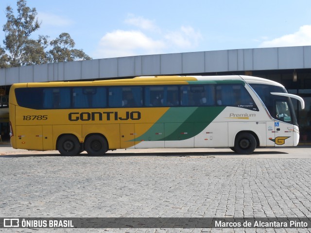 Empresa Gontijo de Transportes 18785 na cidade de Perdões, Minas Gerais, Brasil, por Marcos de Alcantara Pinto. ID da foto: 9042271.