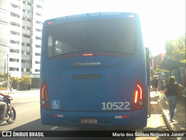 Concessionária Salvador Norte - CSN Transportes 10522 na cidade de Salvador, Bahia, Brasil, por Mario dos Santos Nogueira Junior. Número da foto: #9041800.