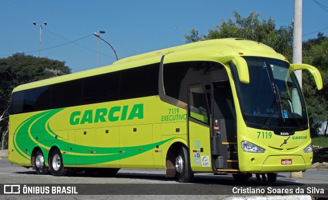 Viação Garcia 7119 na cidade de São Paulo, São Paulo, Brasil, por Cristiano Soares da Silva. ID da foto: 9043324.