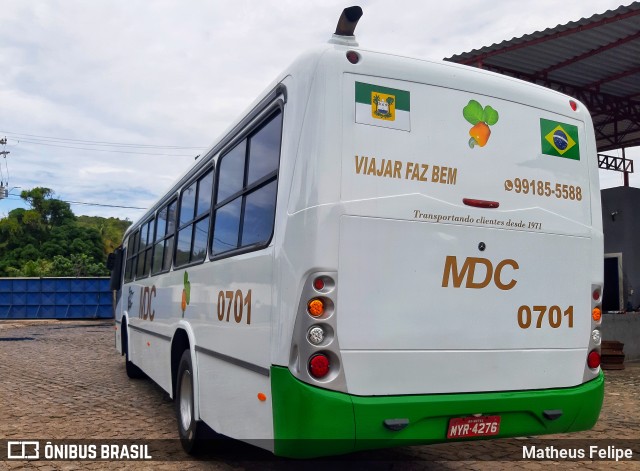 MDC - Viação Campos 0701 na cidade de Nísia Floresta, Rio Grande do Norte, Brasil, por Matheus Felipe. ID da foto: 9042296.