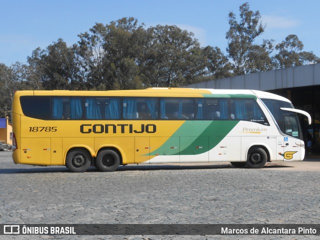 Empresa Gontijo de Transportes 18785 na cidade de Perdões, Minas Gerais, Brasil, por Marcos de Alcantara Pinto. Número da foto: #9042267.