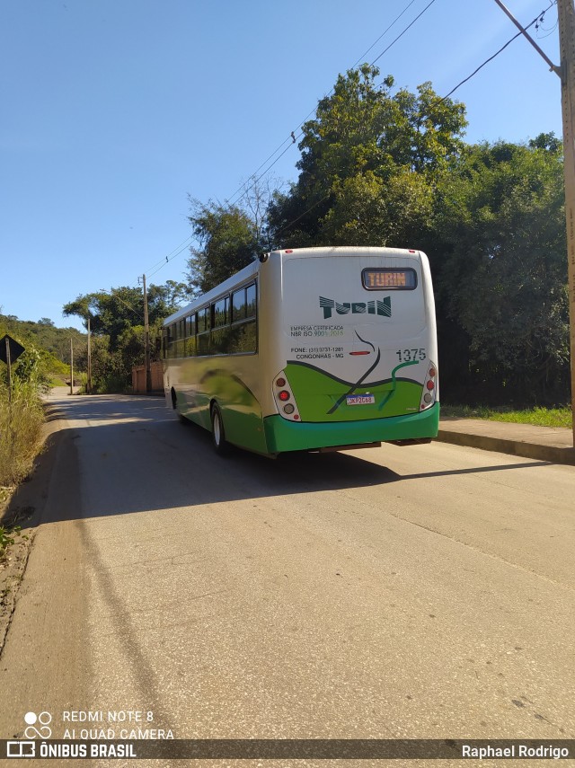 Turin Transportes 1375 na cidade de Conselheiro Lafaiete, Minas Gerais, Brasil, por Raphael Rodrigo. Número da foto: #9041717.