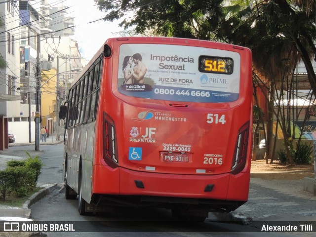 TUSMIL - Transporte Urbano São Miguel 514 na cidade de Juiz de Fora, Minas Gerais, Brasil, por Alexandre Tilli. Número da foto: #9096968.