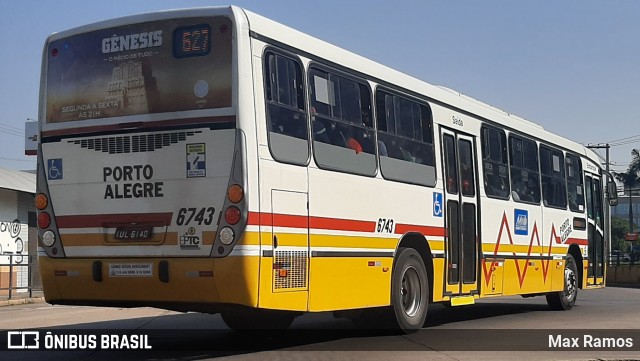 SOPAL - Sociedade de Ônibus Porto-Alegrense Ltda. 6743 na cidade de Porto Alegre, Rio Grande do Sul, Brasil, por Max Ramos. Número da foto: #9095549.