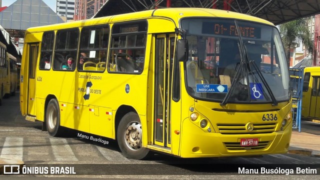 Transportes Coletivos Pérola do Oeste 6336 na cidade de Guarapuava, Paraná, Brasil, por Manu Busóloga Betim. Número da foto: #9097522.