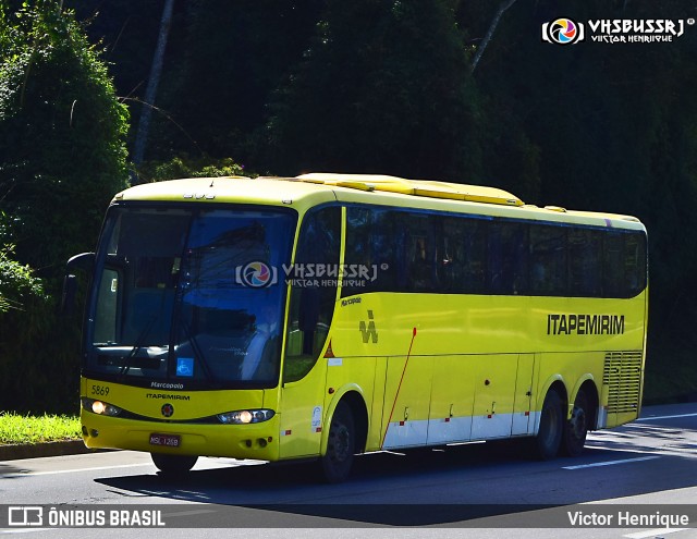 Viação Itapemirim 5869 na cidade de Petrópolis, Rio de Janeiro, Brasil, por Victor Henrique. Número da foto: #9096898.