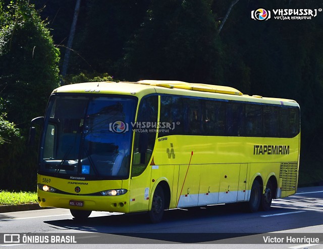 Viação Itapemirim 5869 na cidade de Petrópolis, Rio de Janeiro, Brasil, por Victor Henrique. ID da foto: 9096898.