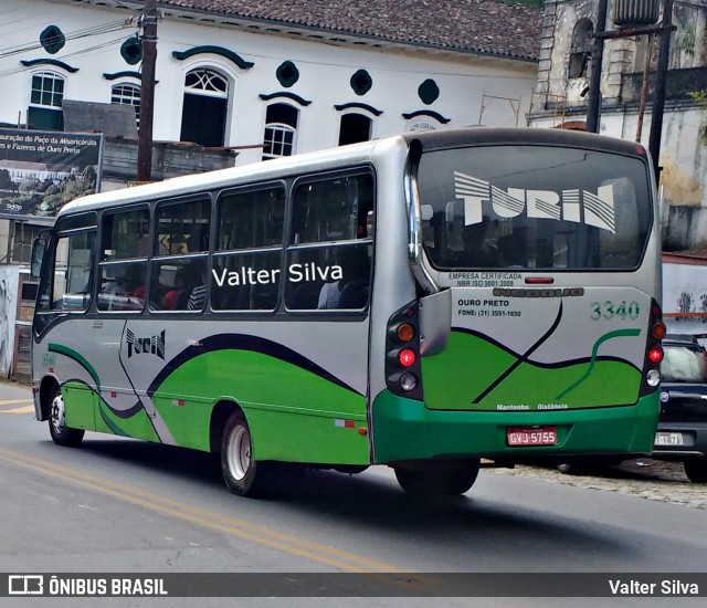 Turin Transportes 3340 na cidade de Ouro Preto, Minas Gerais, Brasil, por Valter Silva. Número da foto: #9095499.