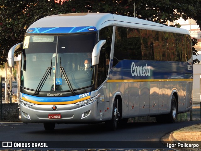 Viação Cometa 18537 na cidade de Ribeirão Preto, São Paulo, Brasil, por Igor Policarpo. ID da foto: 9096943.