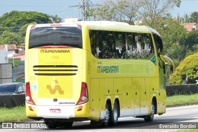 Viação Itapemirim 17005 na cidade de Caçapava, São Paulo, Brasil, por Everaldo Bordini. Número da foto: #9095815.