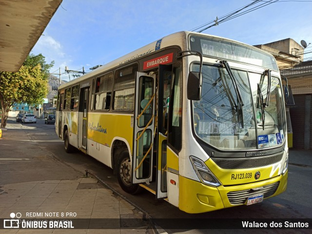 Viação Nilopolitana RJ 123.039 na cidade de Nova Iguaçu, Rio de Janeiro, Brasil, por Walace dos Santos. ID da foto: 9098478.