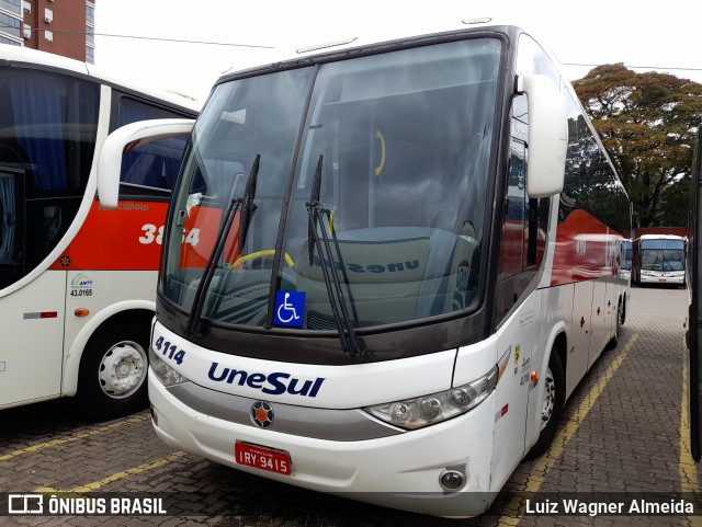 Unesul de Transportes 4114 na cidade de Porto Alegre, Rio Grande do Sul, Brasil, por Luiz Wagner Almeida. ID da foto: 9097954.