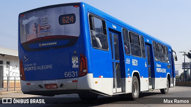 SOPAL - Sociedade de Ônibus Porto-Alegrense Ltda. 6631 na cidade de Porto Alegre, Rio Grande do Sul, Brasil, por Max Ramos. Número da foto: #9098002.