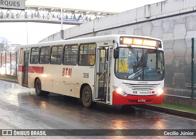 BTM - Bahia Transportes Metropolitanos 308 na cidade de Lauro de Freitas, Bahia, Brasil, por Cecílio Júnior. Número da foto: #9098716.