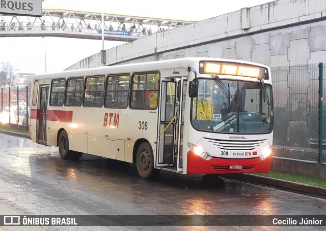 BTM - Bahia Transportes Metropolitanos 308 na cidade de Lauro de Freitas, Bahia, Brasil, por Cecílio Júnior. ID da foto: 9098716.