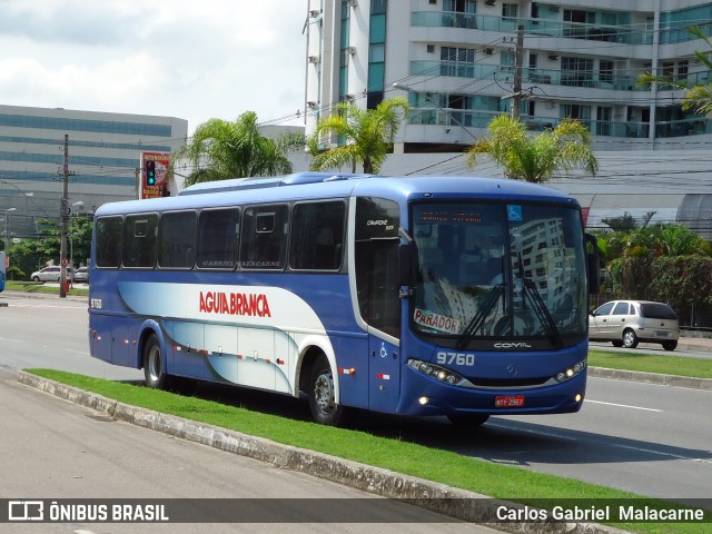 Viação Águia Branca 9760 na cidade de Vitória, Espírito Santo, Brasil, por Carlos Gabriel  Malacarne. ID da foto: 9097624.