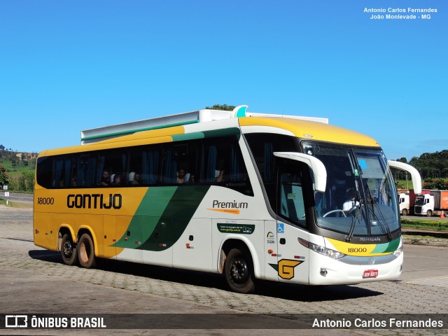 Empresa Gontijo de Transportes 18000 na cidade de João Monlevade, Minas Gerais, Brasil, por Antonio Carlos Fernandes. ID da foto: 9101464.