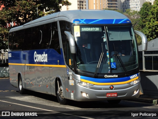 Viação Cometa 18552 na cidade de Ribeirão Preto, São Paulo, Brasil, por Igor Policarpo. ID da foto: 9102526.