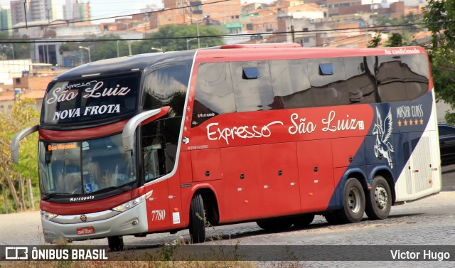 Expresso São Luiz 7780 na cidade de Caruaru, Pernambuco, Brasil, por Victor Hugo. ID da foto: 9103762.