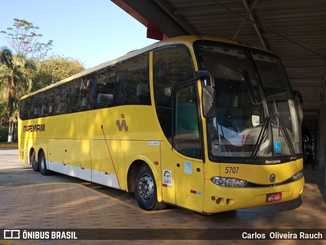 Viação Itapemirim 5707 na cidade de Queluz, São Paulo, Brasil, por Carlos  Oliveira Rauch. Número da foto: #9102066.