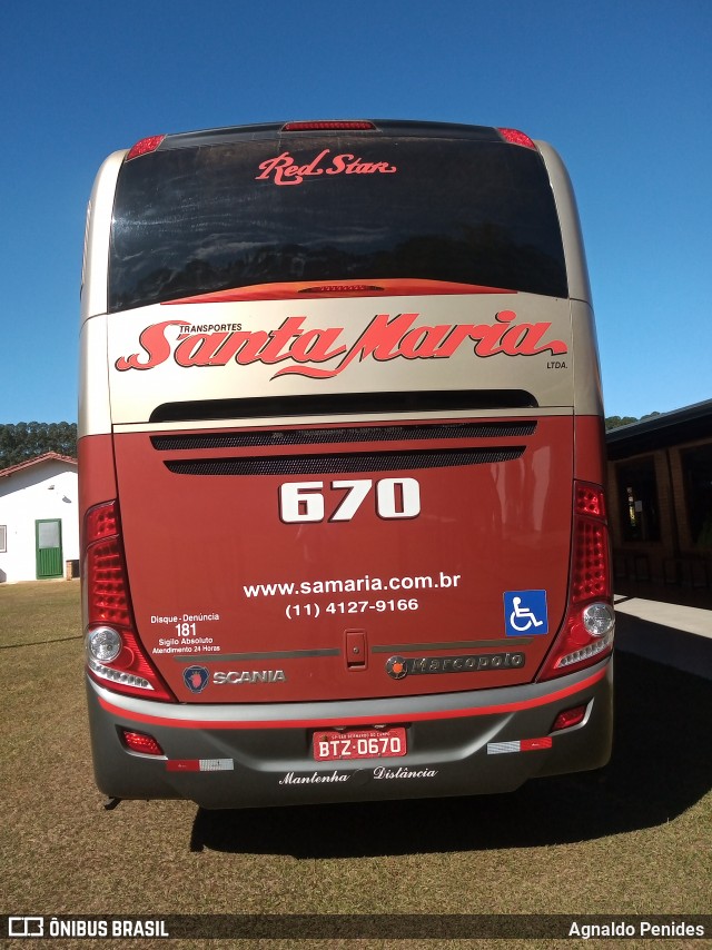 Santa Maria Fretamento e Turismo > Transportes Santa Maria(SP) 670 na cidade de Botucatu, São Paulo, Brasil, por Agnaldo Penides. Número da foto: #9100650.