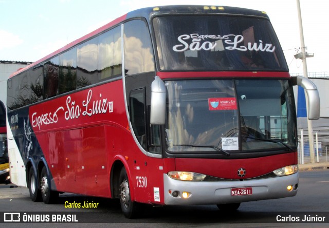 Expresso São Luiz 7530 na cidade de Goiânia, Goiás, Brasil, por Carlos Júnior. Número da foto: #9105525.