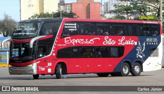 Expresso São Luiz 7700 na cidade de Goiânia, Goiás, Brasil, por Carlos Júnior. ID da foto: 9105521.