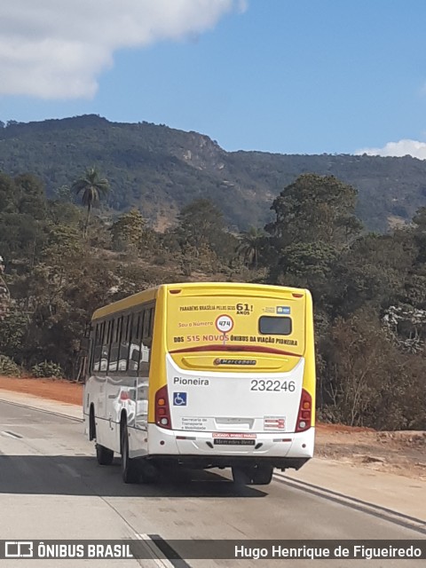 Viação Pioneira 232246 na cidade de Bom Jesus do Amparo, Minas Gerais, Brasil, por Hugo Henrique de Figueiredo. Número da foto: #9105276.