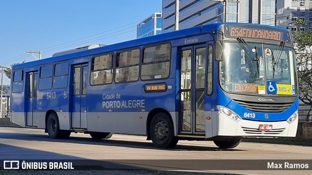 Nortran Transportes Coletivos 6413 na cidade de Porto Alegre, Rio Grande do Sul, Brasil, por Max Ramos. ID da foto: 9104420.