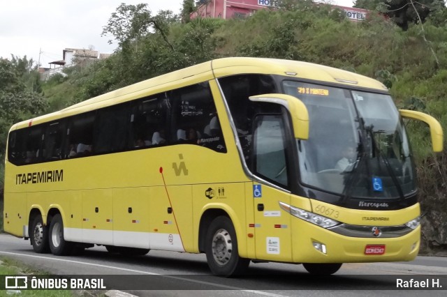 Viação Itapemirim 60673 na cidade de Barra do Piraí, Rio de Janeiro, Brasil, por Rafael H.. ID da foto: 9105753.