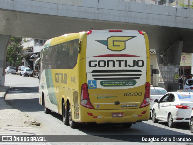 Empresa Gontijo de Transportes 18590 na cidade de Belo Horizonte, Minas Gerais, Brasil, por Douglas Célio Brandao. ID da foto: 9106116.