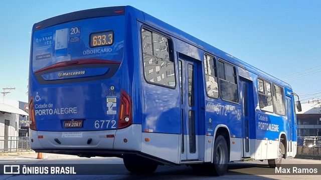 SOPAL - Sociedade de Ônibus Porto-Alegrense Ltda. 6772 na cidade de Porto Alegre, Rio Grande do Sul, Brasil, por Max Ramos. Número da foto: #9104408.