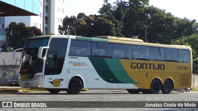 Empresa Gontijo de Transportes 12745 na cidade de Coronel Fabriciano, Minas Gerais, Brasil, por Jonatas Costa da Mata. ID da foto: 9105786.