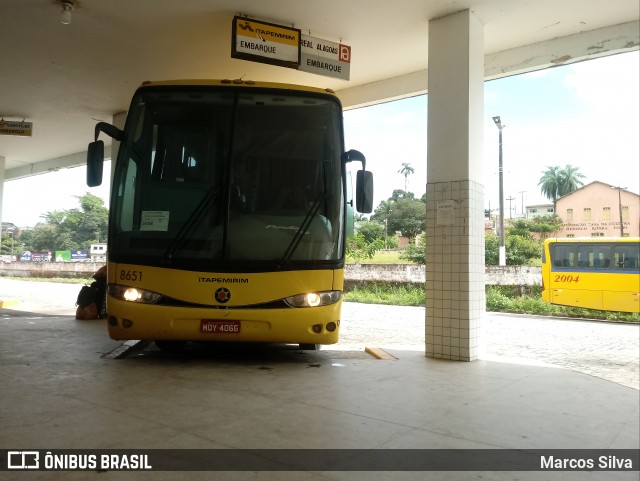 Viação Itapemirim 8651 na cidade de Palmares, Pernambuco, Brasil, por Marcos Silva. ID da foto: 9104806.